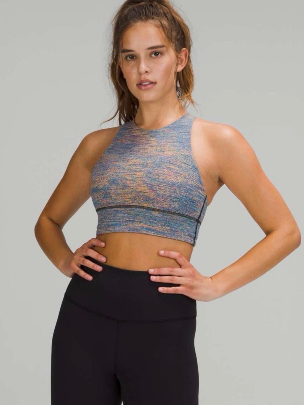 lululemon athletica Multicolor Knit High-Neck Crop Top size 8. EUC